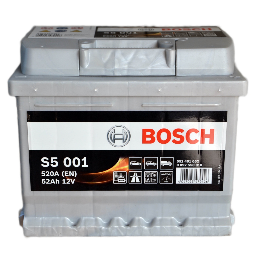 Аккумулятор автомобильный BOSCH S5 001 Silver